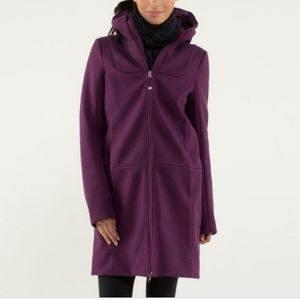 Lululemon city soft shell tweed long length jacket purple